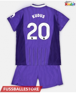 Günstige Tottenham Hotspur Mohammed Kudus #20 3rd trikot Kinder 2026-27 Kurzarm (+ Kurze Hosen)